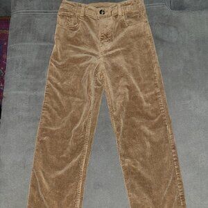 Velvet corduroy cutoff pants